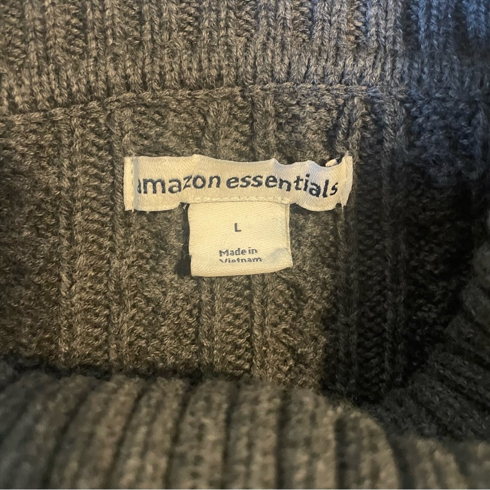Amazon Essentials Large Gray Cable Knit Turtlenec… - image 9